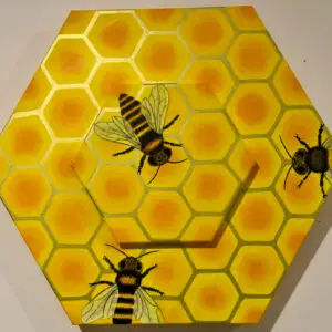 bees, honeycomb, contemporary, yellow, gold
