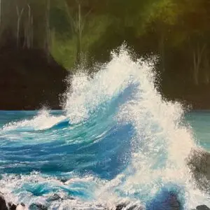 Ocean, Acrylic, seascape, wave