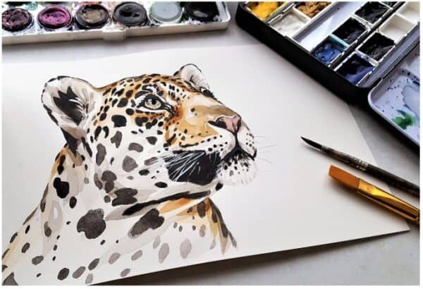 animal portrait, watercolour, workshop
