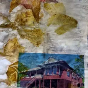 Historical, old Queenslander house, eco-dyed