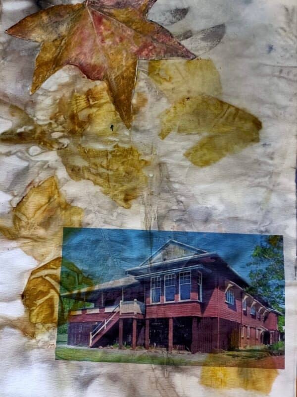 Historical, old Queenslander house, eco-dyed