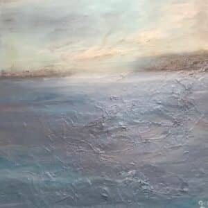 seascape, sea mist, textured, pale tones, landscape