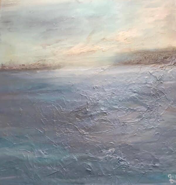 seascape, sea mist, textured, pale tones, landscape