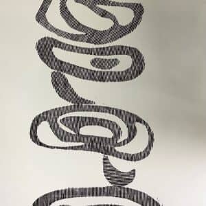 Black & white, collograph