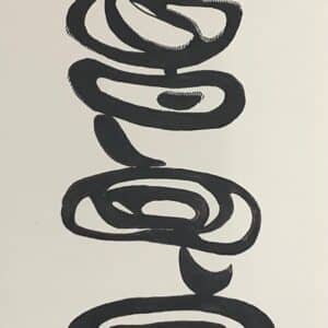 Black and white, collograph