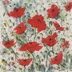 Poppies in the Wind by Angela Gannicott